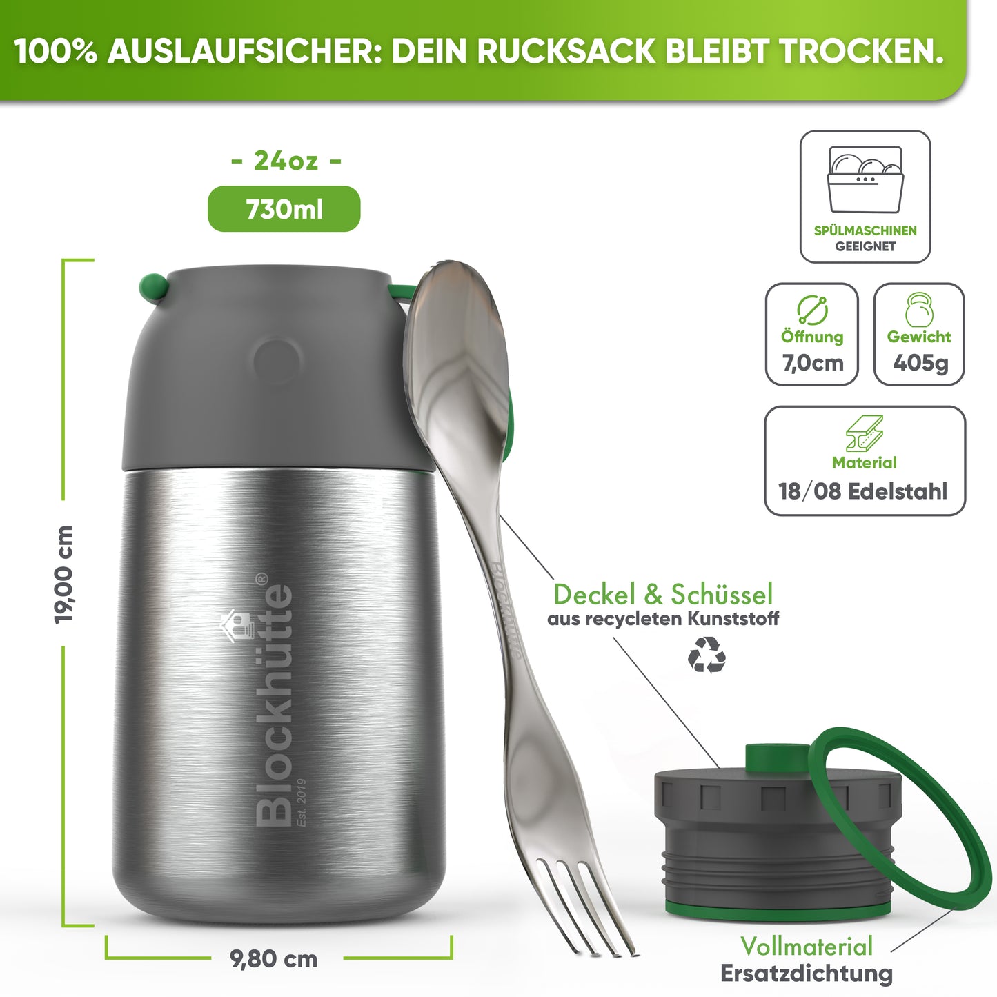 Premium Edelstahl Thermobehaelter mit Goeffel personalisiert